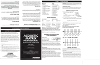 Fender Fishman-Acoustic-Matrix-Professional - Owners Manual